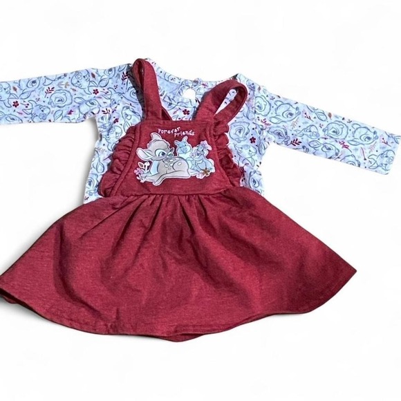Disney Other - Disney "Bambi" Baby Girl Red white blue  Thumper jumper 2 piece dress 0-3 Months